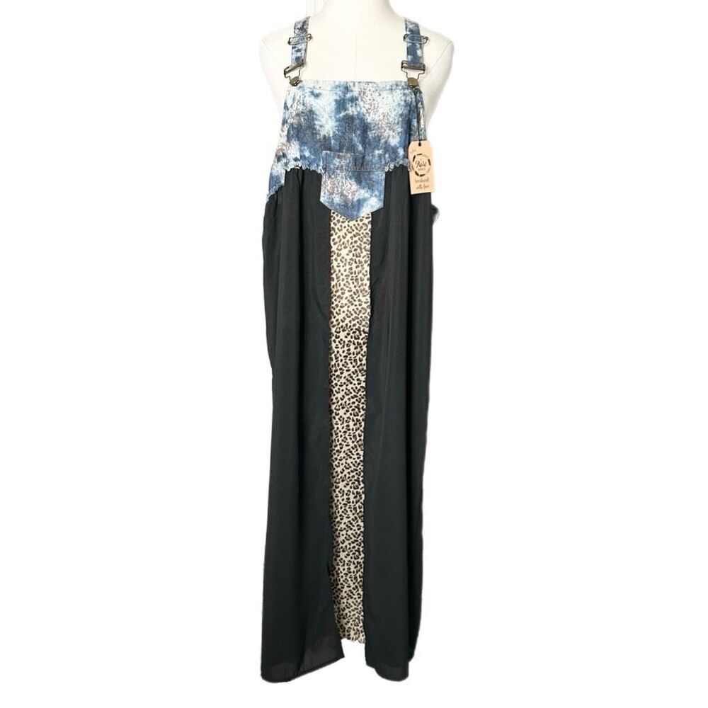 Stylish Black and Blue Maxi Dress